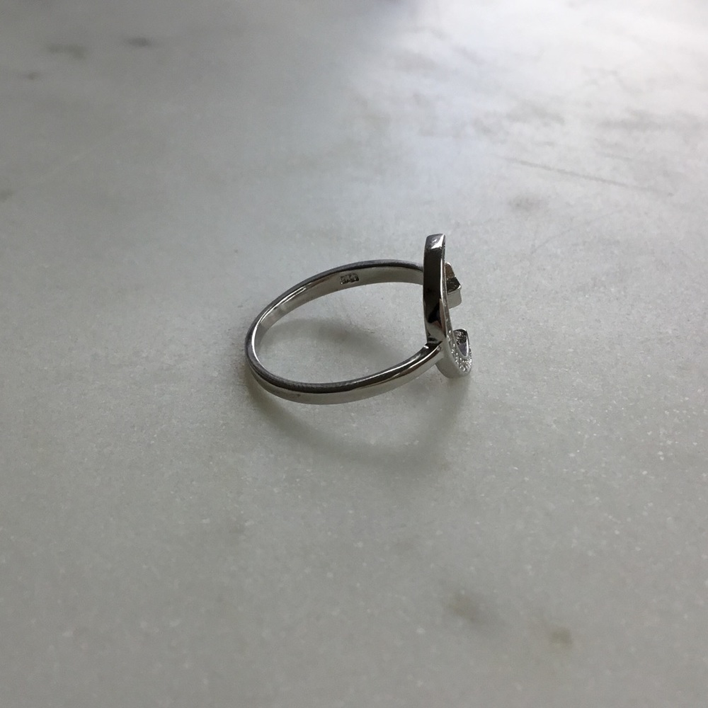 Sterling Silver CZ Ring - Moon and Star - Picture 11 of 14